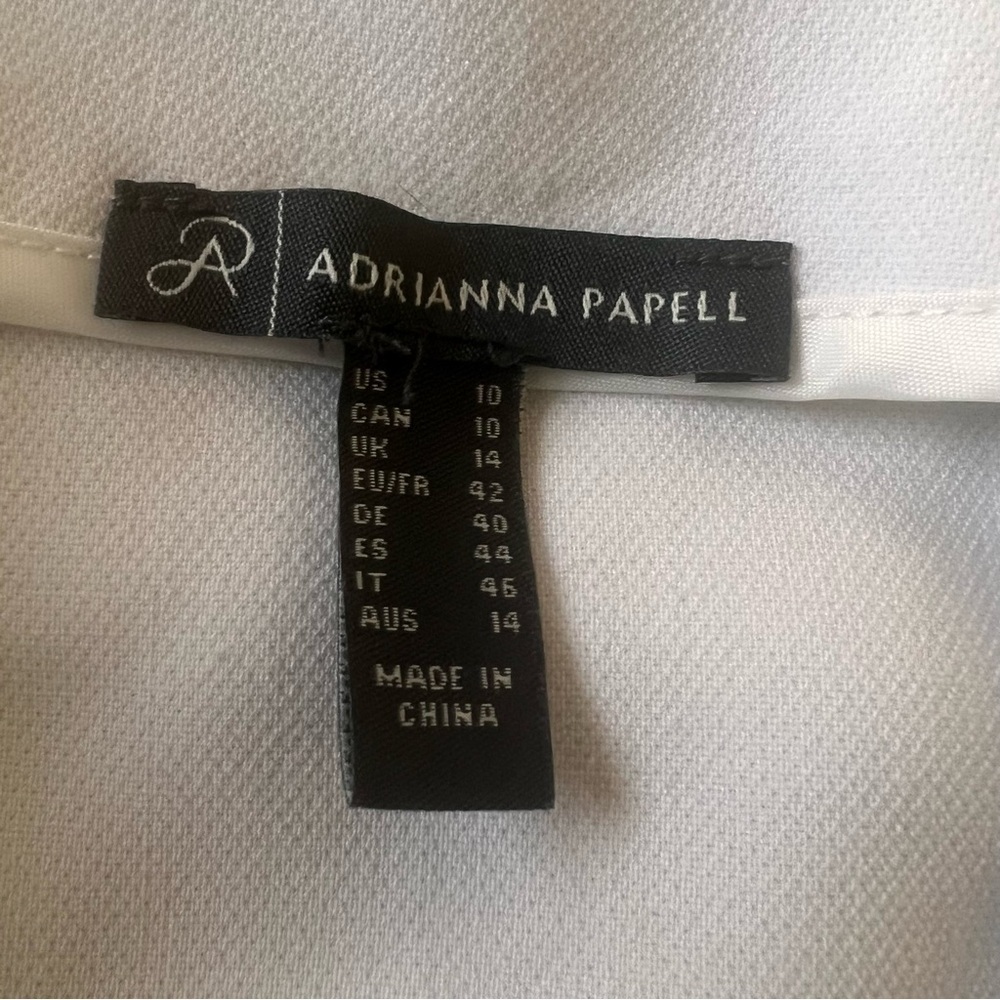 Adrianna Papell Woven Belted Wide Leg Trousers in white Women’s size 10 - Picture 2 of 7